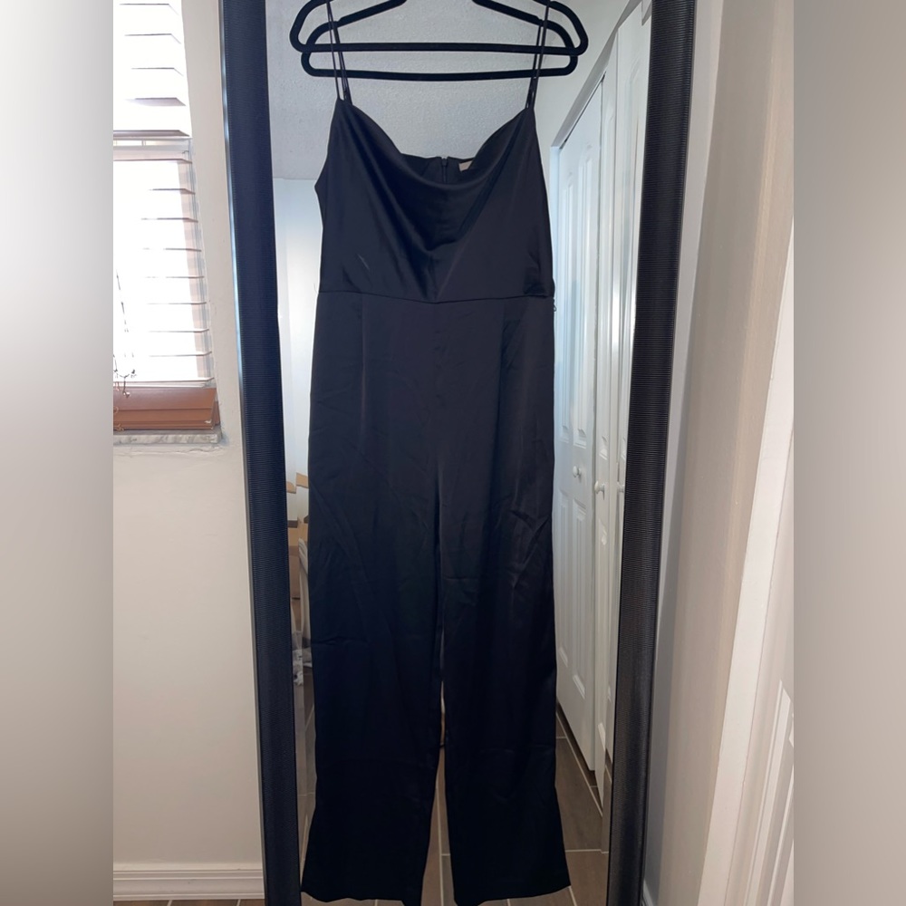 H&M satin spaghetti strap jumpsuits